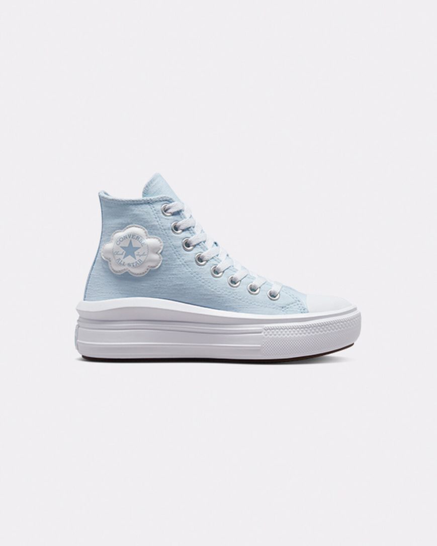 Dívčí Boty Na Platformy Converse Chuck Taylor All Star Move Cloud Patch Vysoké Blankyt | CZ WFOI59